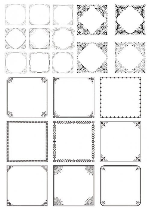 Cerceveler Vektorel Cdr Photo 1240 Cizim Indir Vektorel Cizim Cnc Cizimleri Lazer Cizimleri Dwg Indir